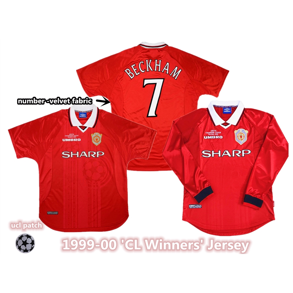 MU Retro Jersey 99-00 Vintage Football Jersey