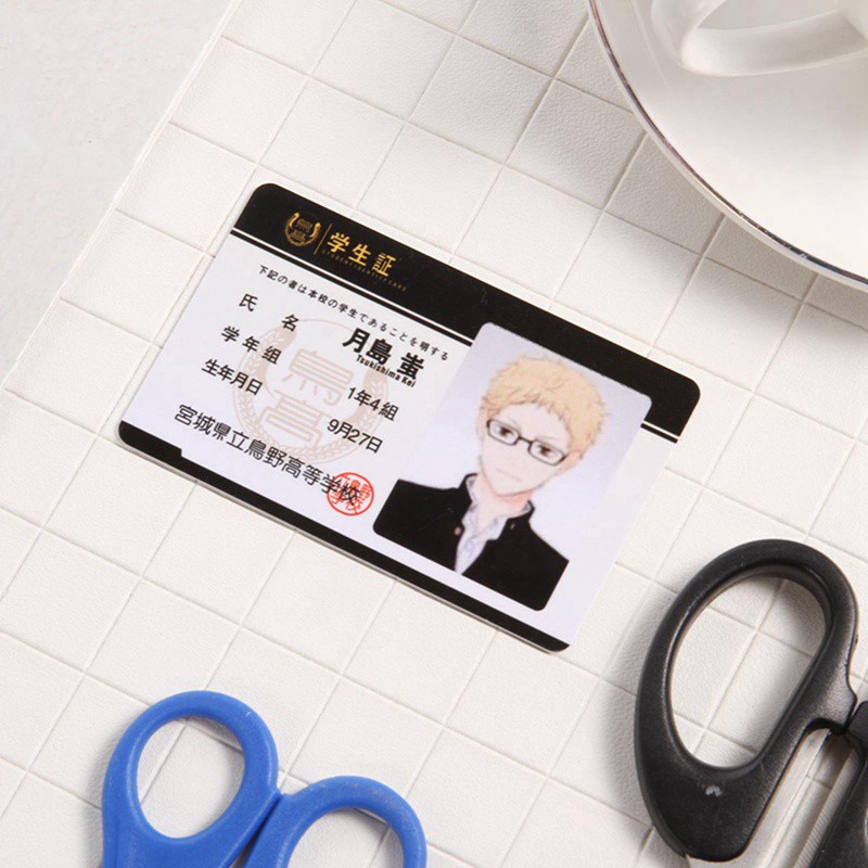 Thẻ căn cước bằng PVC phong cách hoạt hình Haikyuu! Hinata Shoyo cho bé