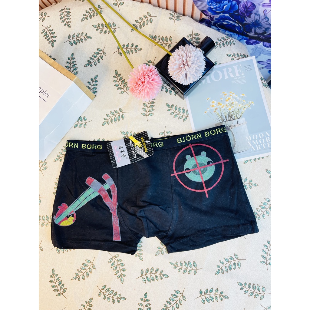 Quần sịp đùi cho bé và người lớn, họa tiết in sắc nét, co giãn - Hàng Quảng Châu (QC36)