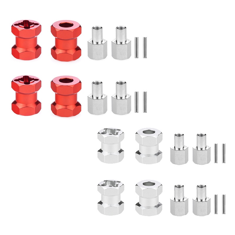 Kim Loại 12 Mm Bánh Xe Lục Giác Hub Cho AXIAL SCX10 D90 CC01 F350 1 / 10 RC-Red