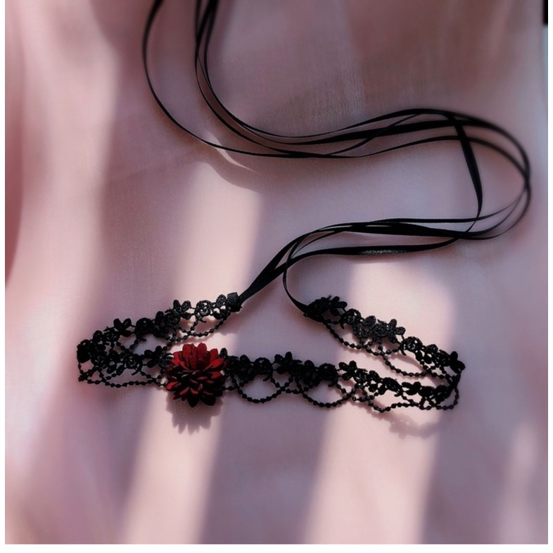 Choker ren cổ điển - Vòng cổ ren cổ điển - Khăn turban