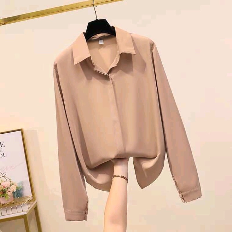 Sơ mi NAM NỮ màu be