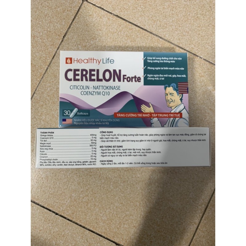 Cerelon Forte - Giúp bổ sung dưỡng chất cho não , tăng cường lưu thông máu, phòng ngừa tai biến mạch máu não | BigBuy360 - bigbuy360.vn