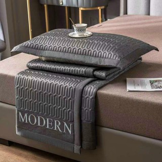 Bộ chiếu điều hoà tencel mủ cao su non thêu modern cao cấp đủ size m6,m8,2m2