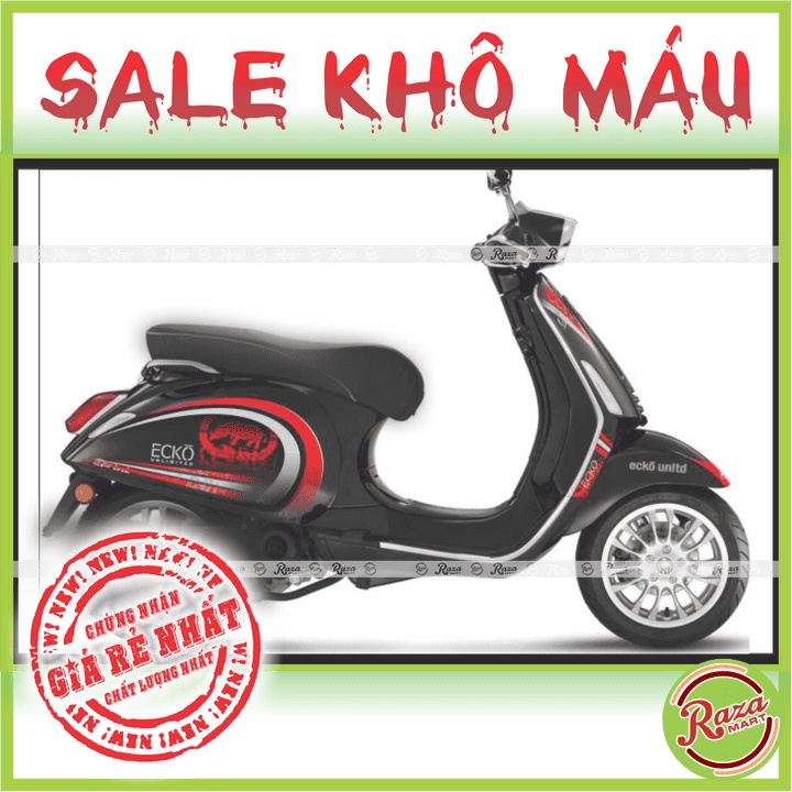 | SALE KHÔ MÁU | Tem trùm xe Vespa - Decal PVC 5 Lớp Cao Cấp - Chống Thấm, Chống Phai Màu - Mã số: VEP 192
