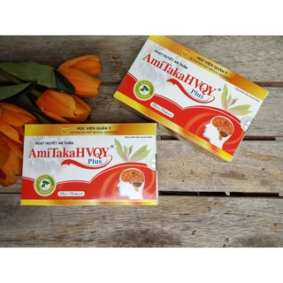 2 hộp Hoạt huyết an thần Amitaka HVQY Plus hạn 2028 giúp an thần ngủ ngon giấc
