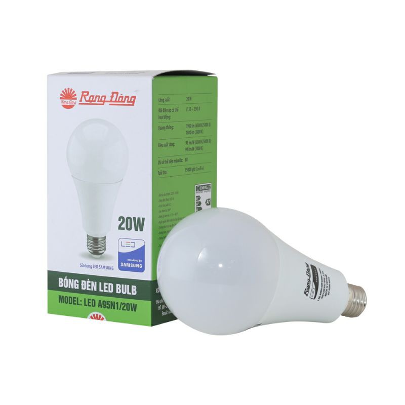 Bóng đèn led Rạng Đông bulb, trụ nhiều công suất 12w, 15w, 20w, 30w, 40w.