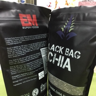 Hạt chia úc organic chia seeds túi đen 500g