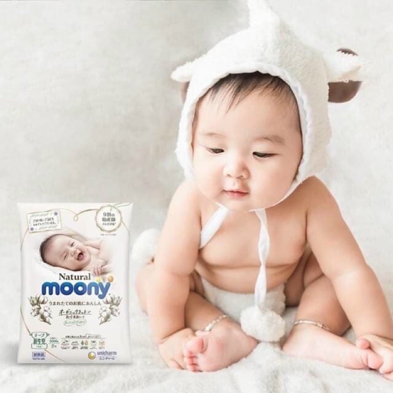 Bim Moony Natural Nội Địa Nhật Chính Hãng - Bỉm Moony tã Dán/Quần Đủ Size NB63/S58/M48/L36/XL32