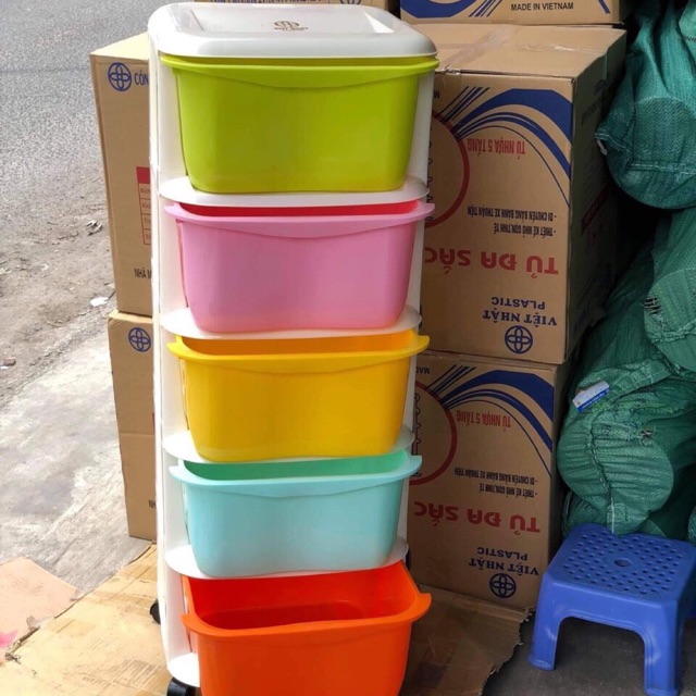 Tủ đa sắc 5 tầng