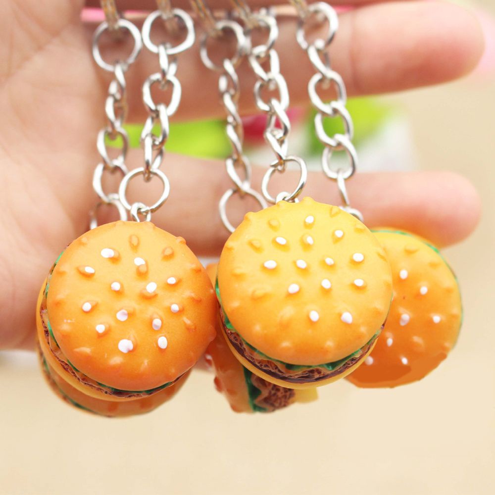Epoch Móc Khóa Hình Hamburger Bằng Hợp Kim Nhiều Màu Sắc