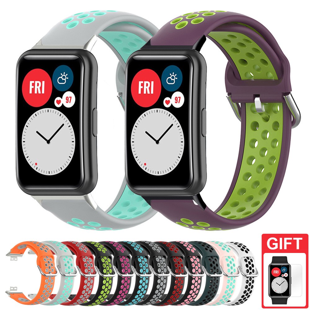 Dây đeo silicone trơn cho đồng hồ thông minh Huawei Watch Fit