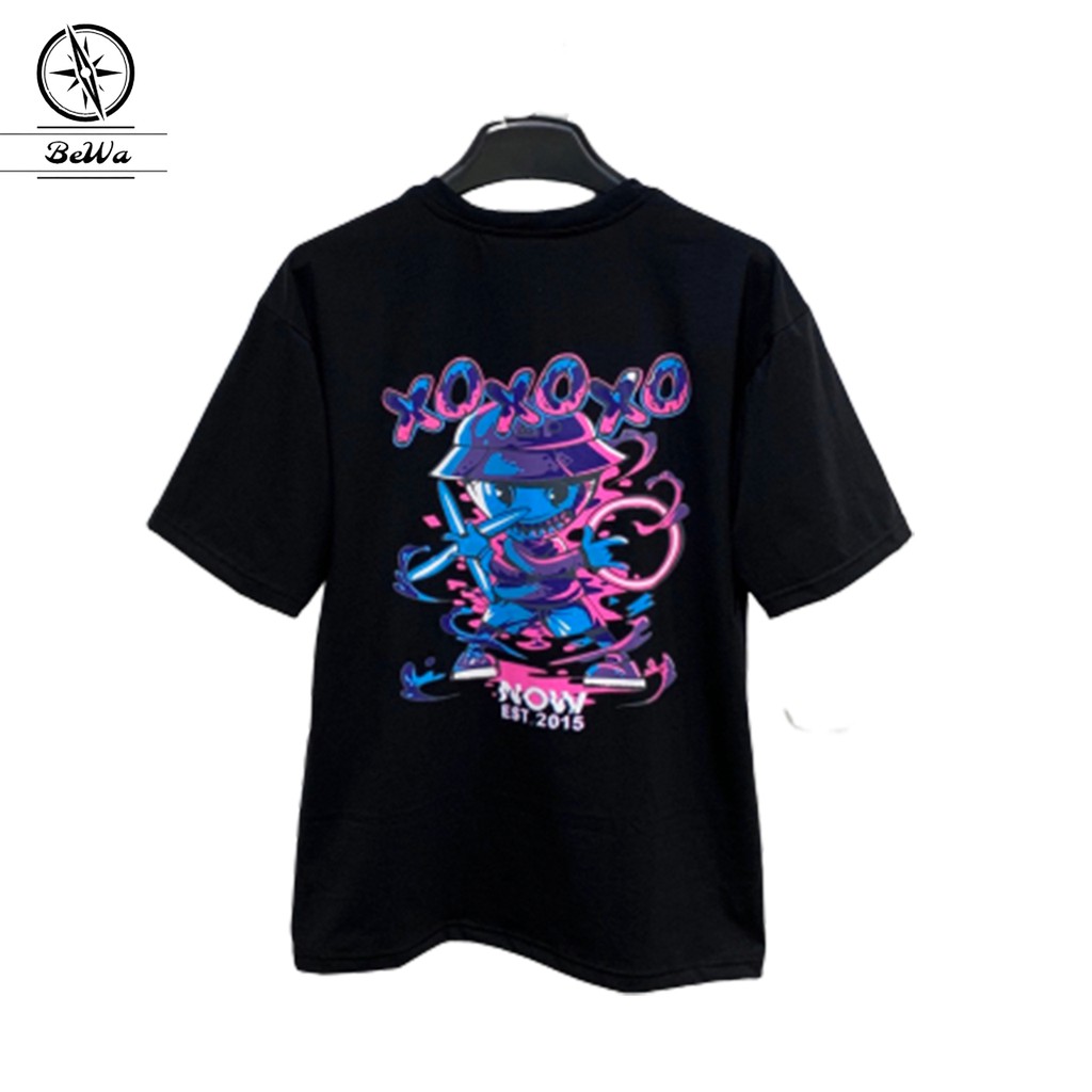 Áo thun nowsaigon XOXO hình 3D đẹp unisex tay lỡ form rộng vải cotton thấm hút | Tỉnh Lộ 10