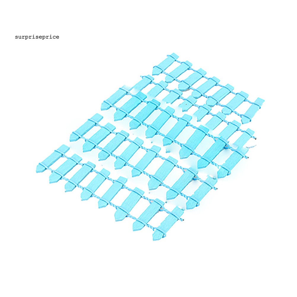 Bộ 5 mô hình hàng rào gỗ mini trang trí cảnh sân vườn