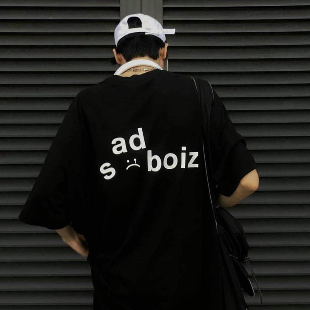 Áo thun trơn tay lỡ Sad Boiz Sad Boy phông Unisex form rộng oversize Ulzzang - Gin Store