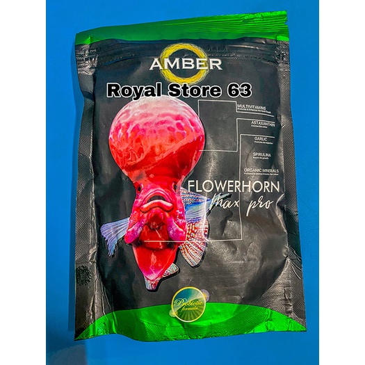 Amber Xanh Lá Flowerhorn Max Pro Ấn Độ cho cá La Hán 100g