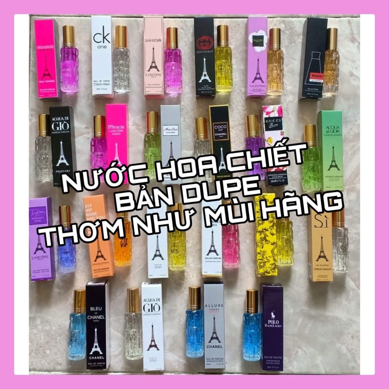 💐 Nước Hoa Chiết 20ml 4D Giá Sỉ | Thế Giới Skin Care