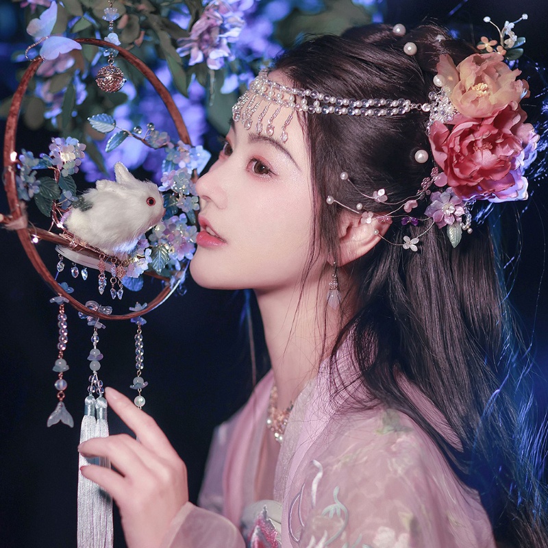 Flgo Dây Tua Rua Đính Ngọc Trai Nhân Tạo Cài Đầu Cho Đám Cưới