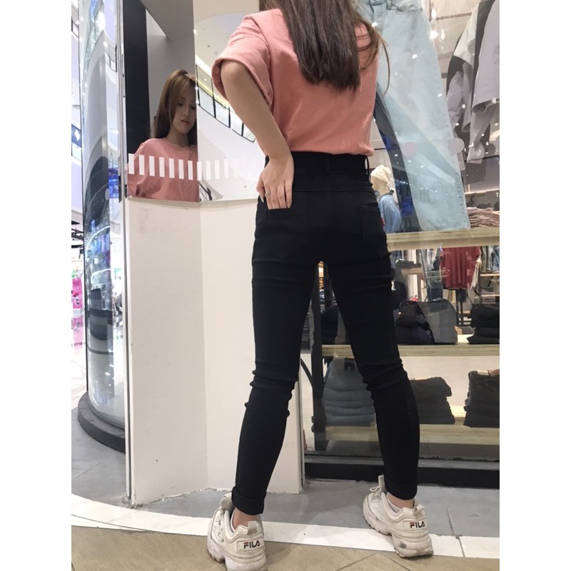 Quần legging giấy - Tregging hàng cạp cao 2 khuy chất đẹp | BigBuy360 - bigbuy360.vn