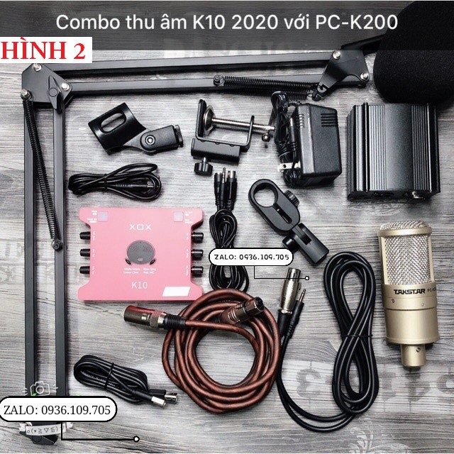 Full Combo Sound Card K10 2020 Và Micro Takstar PC-K200