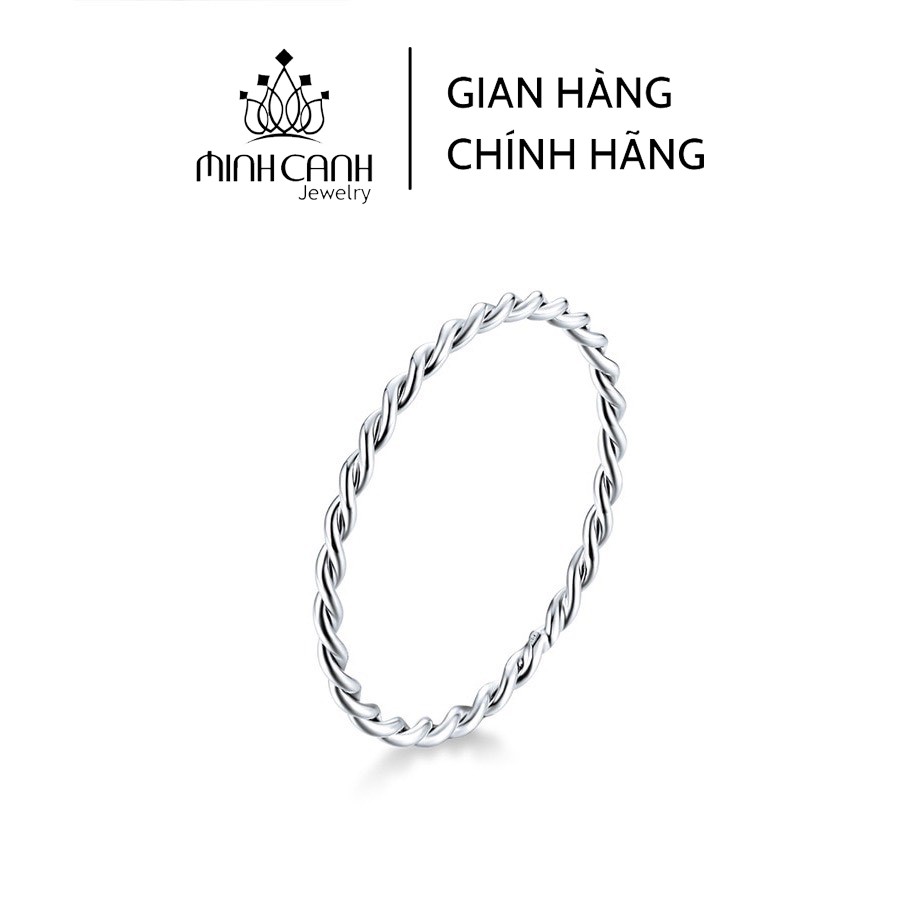 Nhẫn Bạc Nữ Xoắn Trơn Thương Hiệu Minh Canh Jewelry