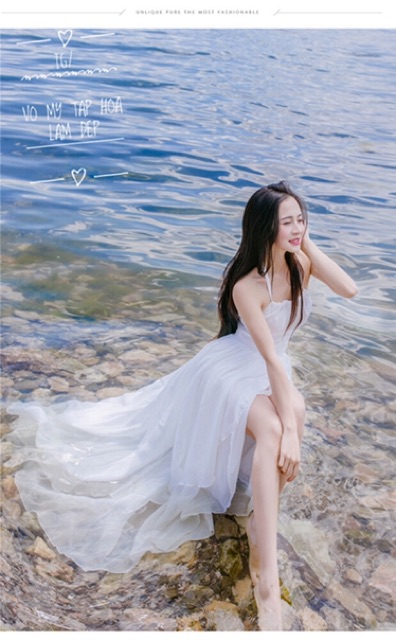 ĐẦM MAXI TRẮNG.  ĐAN LƯNG | BigBuy360 - bigbuy360.vn