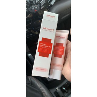 [Hàng Hiệu] Kem chống nắng Cell Fusion C Toning Sunscreen 100 màu hồng (35ml)