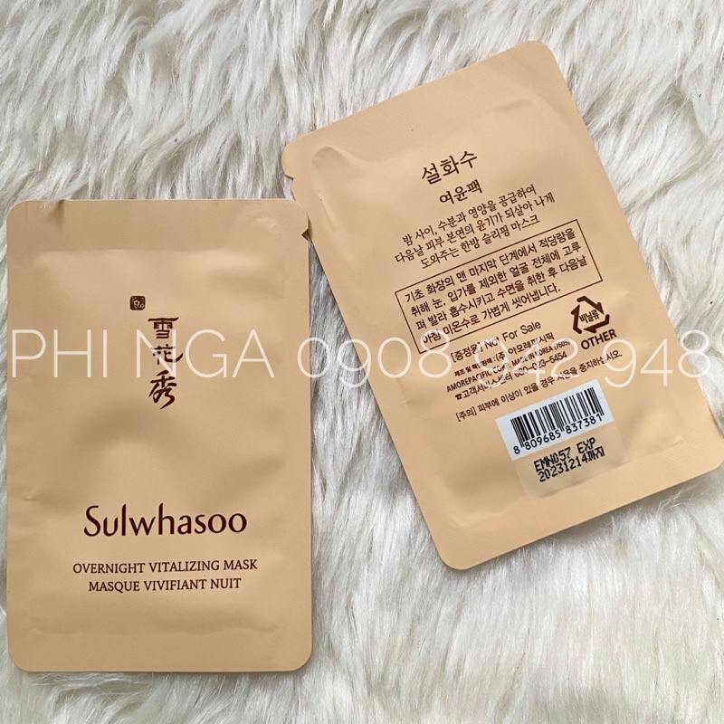 NẠ NGỦ XỊN - 10 gói mặt nạ đắp ngủ Sulwhasoo