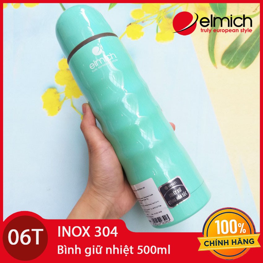 Bình giữ nhiệt Inox 304 Elmich M5 dung tích 500ml EL-6390 hàng chính hãng, bảo hành 6 tháng