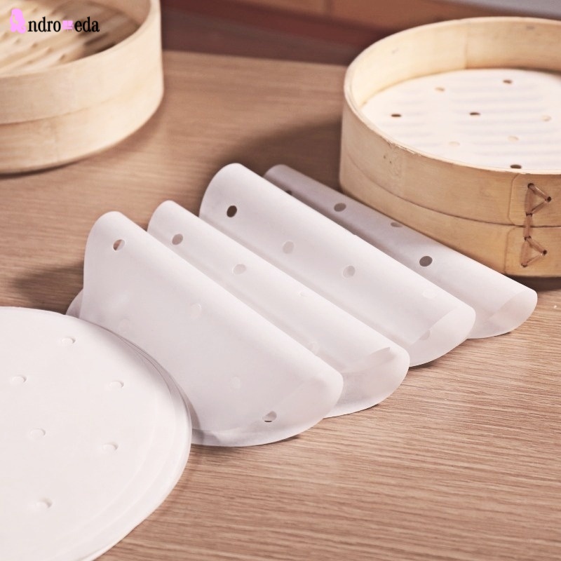 Set 100 miếng giấy silicone lót nồi hấp chống dính tiện dụng