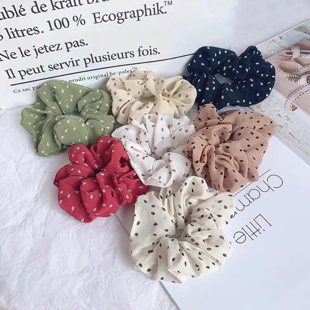 Dây Scrunchie chấm bi | BigBuy360 - bigbuy360.vn