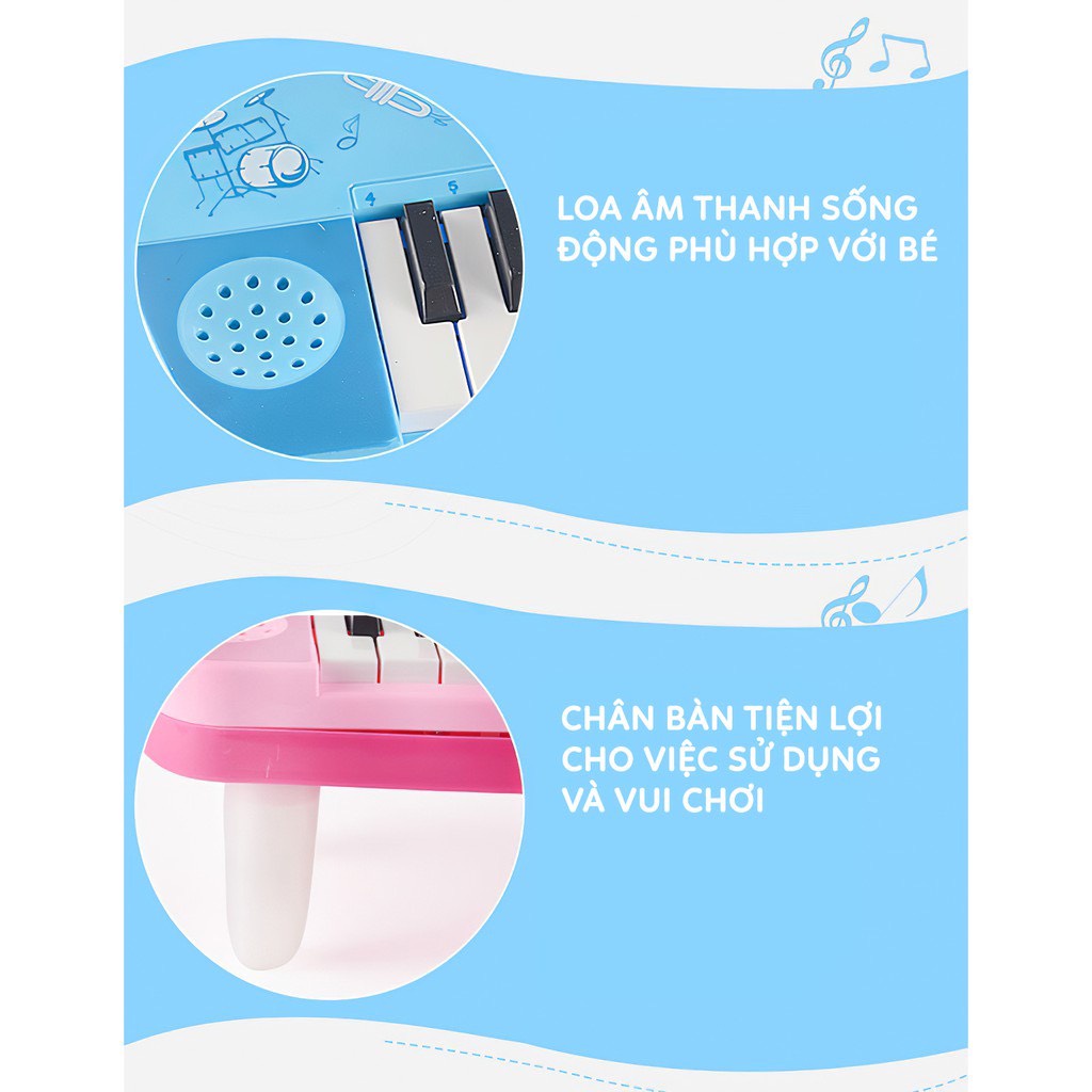 [ BIG SALE] ĐỒ CHƠI ĐÀN PIANO 32 PHÍM CÓ MIC NHIỀU GIAI ĐIỆU DỄ THƯƠNG CHO BÉ