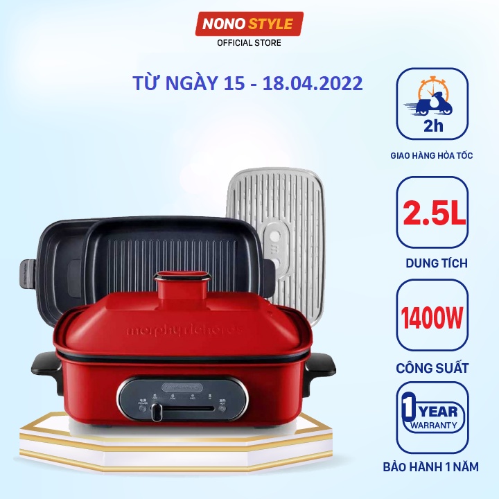 [Mã ELHADEV giảm 4% đơn 300K] Nồi Điện Đa Năng Morphy Richards MR9088, Bảo Hành 12 Tháng