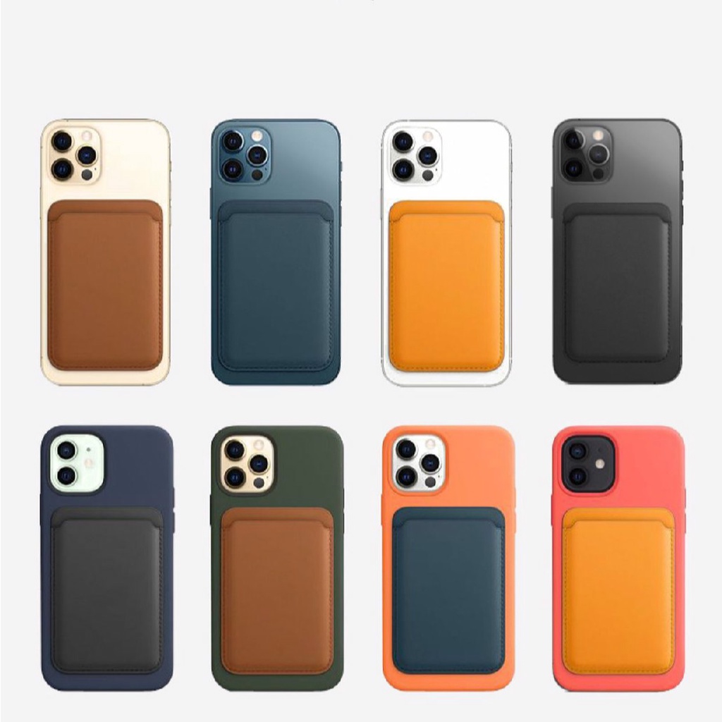 MIONE Ví đựng thẻ mini táo sạc ko dây táo có nam châm thời trang cho táo 15 14 13 Pro Max