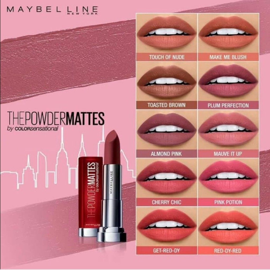 Son Lì Maybelline New York Color Sensational The Creamy Mattes Siêu Nhẹ Môi Màu Đỏ Cam (607 Red Dy Red)