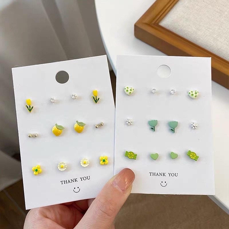 (Nhiều mẫu) Set bông tai dễ thương mùa hè