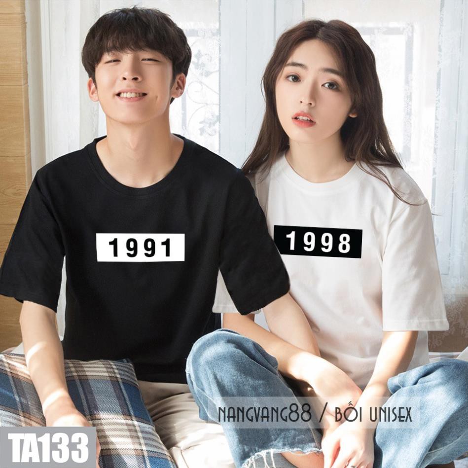 🔥XẢ LỖ🔥 Áo Đôi Nam Nữ  Unisex Đẹp In Năm Sinh Theo Yêu Cầu