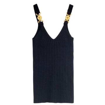 QKOOLE  Áo Croptop Sát Nách Cổ Chữ V Phong Cách Hàn Quốc Cho Nữ