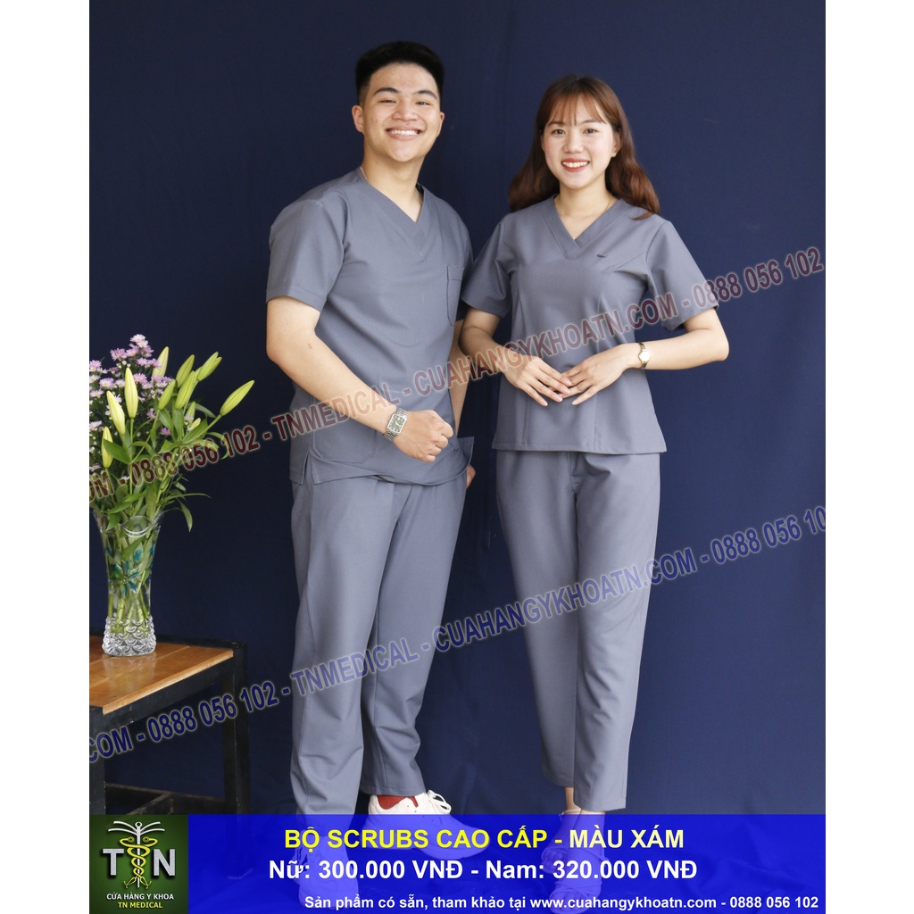 ☘ Bộ Scrubs Bác Sĩ Vải Cao Cấp Tay Ngắn - Thương hiệu TN Medical