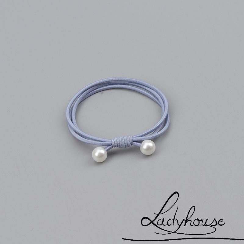 Dây buộc tóc đuôi ngựa bằng nylon siêu mềm co giãn màu trơn cho nữ