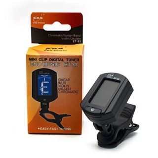 Tuner guitar máy lên dây đàn guitar đủ pin (ET33 bao bì mới)