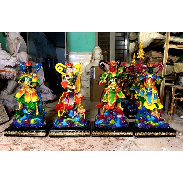 Bộ tượng Tứ đại thiên vương 75cm