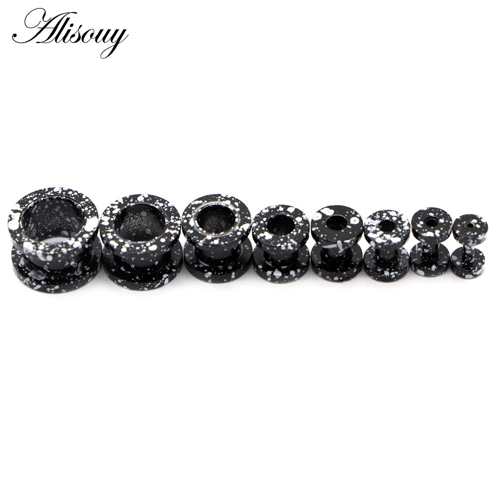 Alisouy Set 2 Khuyên Nong Tai Bằng Thép Không Gỉ 2-16mm Cá Tính