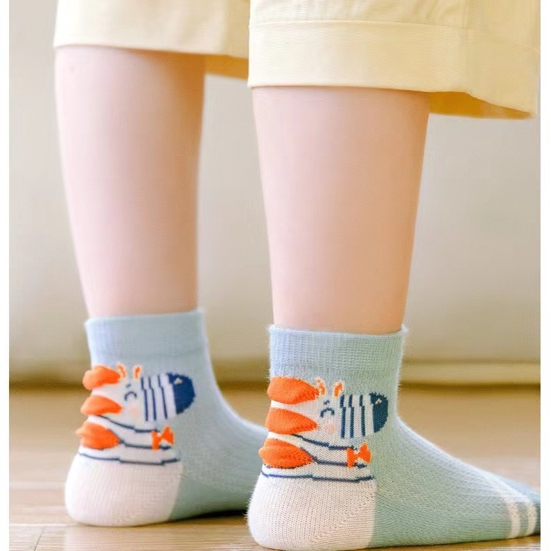 Vớ Cotton Họa Tiết Ngựa Vằn Hoạt Hình Dành Cho Bé 1-12 Tuổi