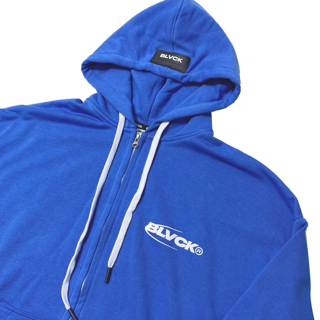 Áo khoác nỉ Hoodie Zip BLVCK logo - Blue | Xanh Dương