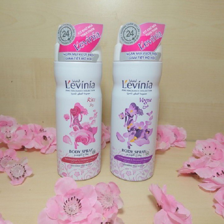 Xịt khử mùi nữ hương nước hoa thơm lâu Levinia 200ml - chính hãng NPP Biz Cosmetics