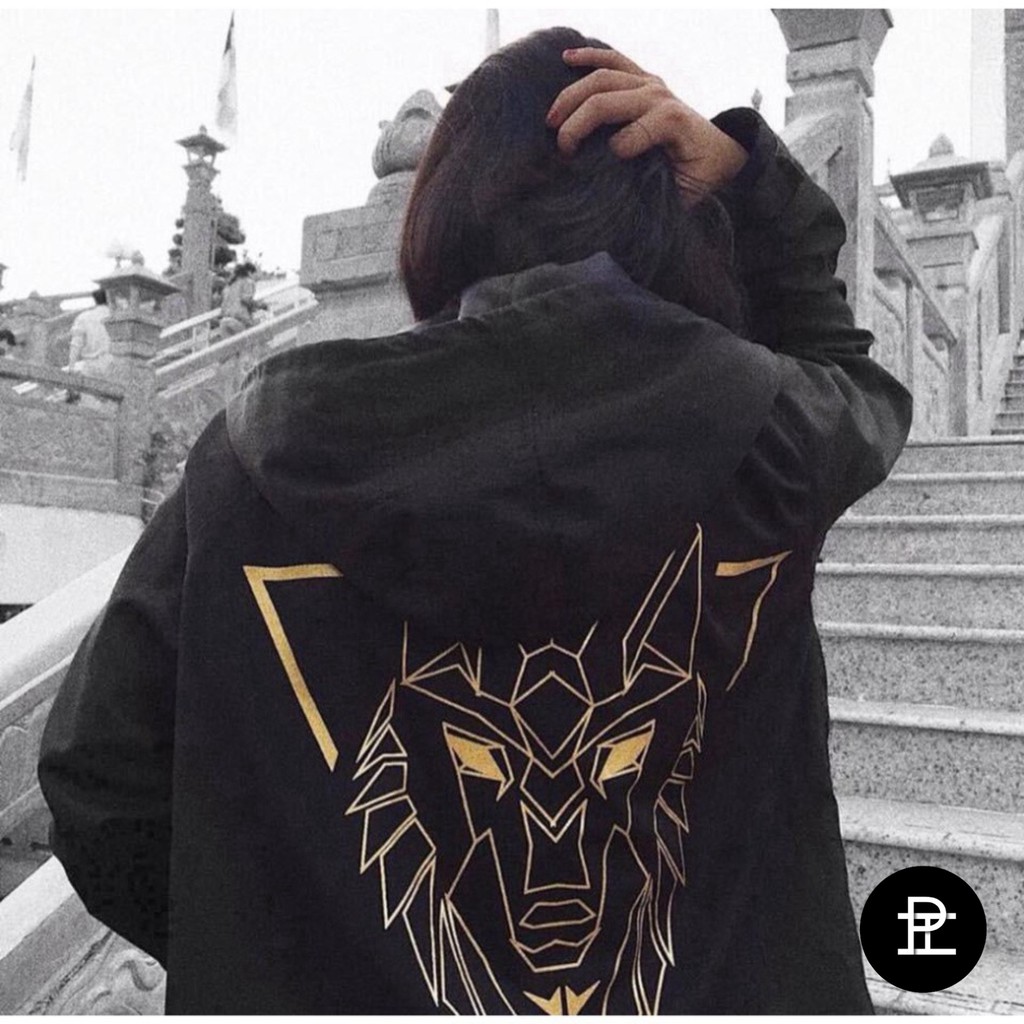 Áo khoác dù, Áo khoác dù có mũ KD22, áo khoác sói Hades hot hit, freesize dưới 75kg - PH