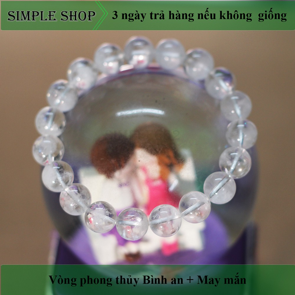 Vòng tay phong thủy ĐÁTHẠCHANH trắng ưu linh hợp nữ hợp KIM