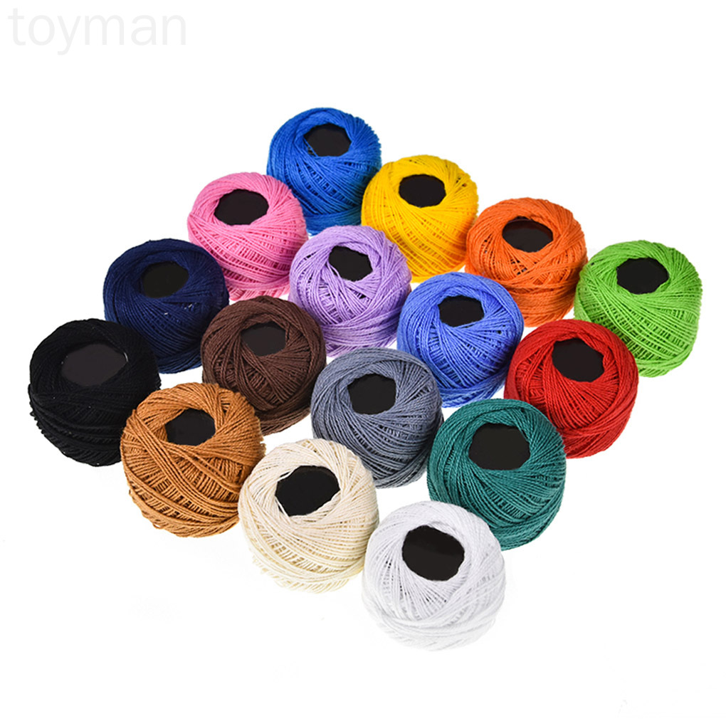 Set 16 cuộn chỉ thêu nhiều màu sắc