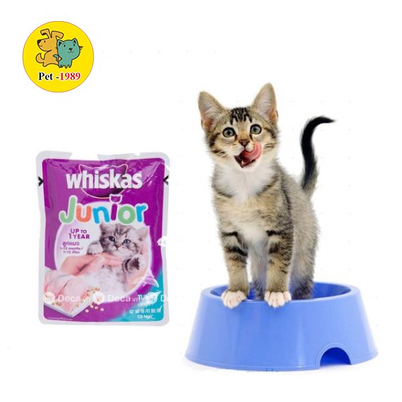 Pate Whiskas Junior Thức Ăn Dinh Dưỡng Cho Mèo Con | Gói 85g